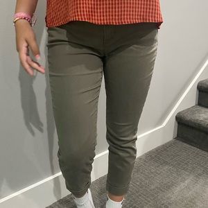 Loft Moss Green Capri Pants